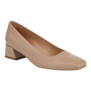 Naturalizer Women's Square Toe Arch Support Block Heel Pumps Beige Size 6 1/2